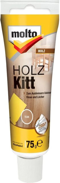 Molto Holz Kitt Teak Braun für Innen und Außen, 75 g - Bild 1