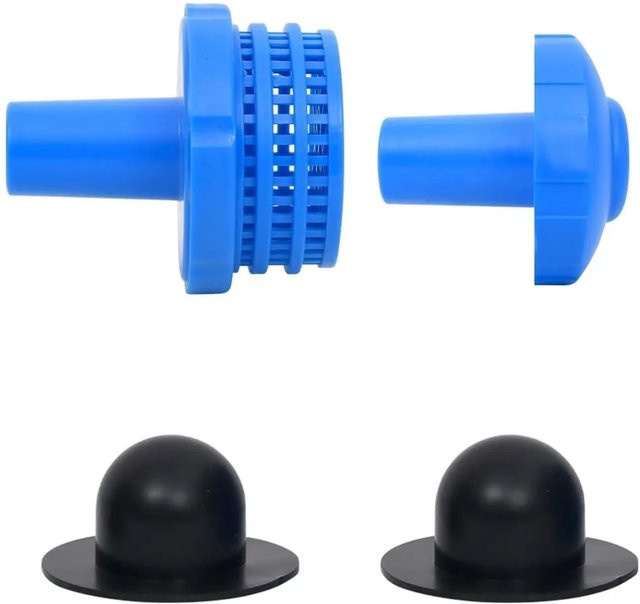 vidaXL Oberirdisches Schmutzfänger-Set aus Polypropylen und Gummi, 30 mm, Blau/Schwarz - Bild 1