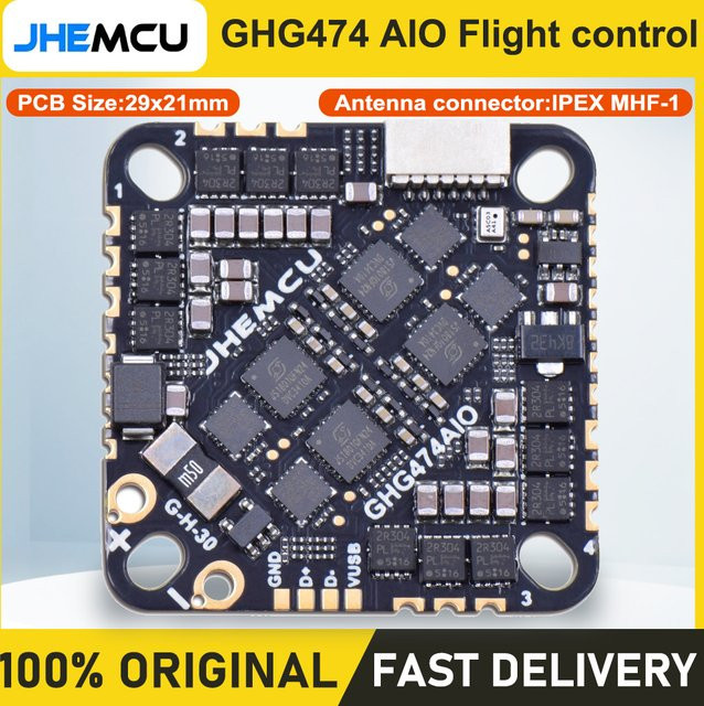 JHEMCU GHG474AIO G474 Bürstenlose Flugsteuerung FC 2-6S AIO für FPV Drone und Toothpick Traversal Maschinen in Schwarz - Bild 1