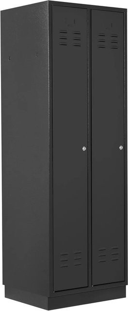 PROREGAL Garderobenschrank Ermine mit 2 Türen in Anthrazit, H: 177,5 cm, B: 60 cm, T: 50 cm - Bild 1