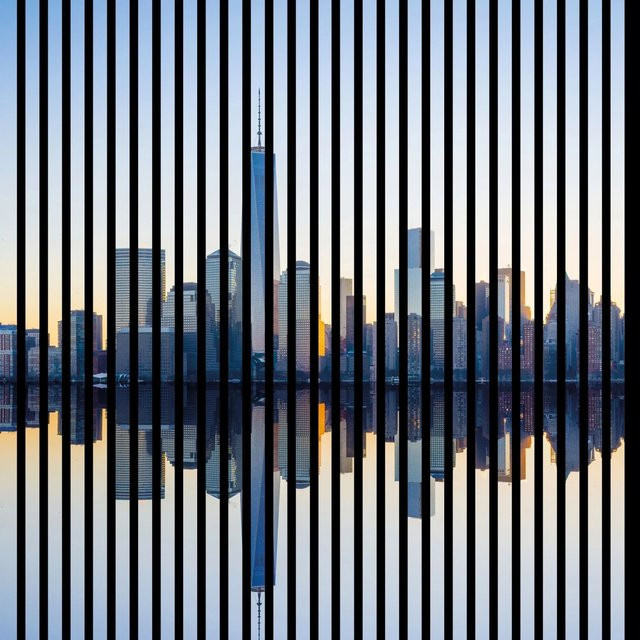 FN Acustico Akustikplatte New York PET und MDF Folierung, Multicolor, B/H/T: 113,3 x 119,5 x 1,9 cm - Bild 1