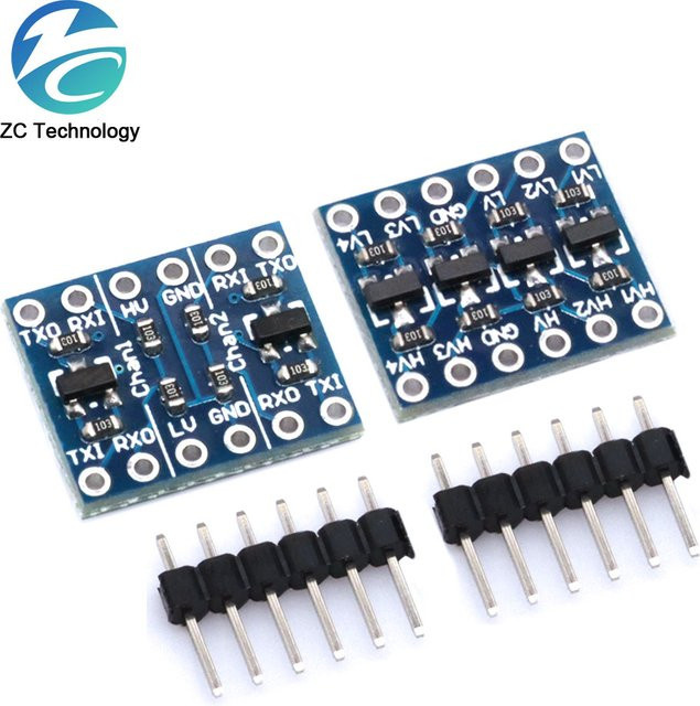 Bi-direktionales I2C Logic Level Converter Modul 5V zu 3,3V für Arduino in Blau - Bild 1