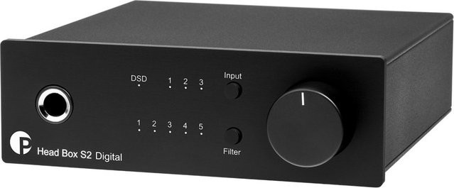 Pro-Ject Head Box S2 Digital Kopfhörerverstärker schwarz mit USB-B und optischem Anschluss - Bild 1