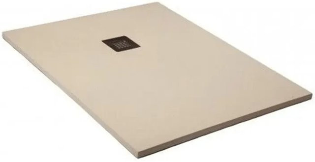 Frascio New Technology Duschwanne Vulcano Line aus Mineralguss, rechteckig, B/T: 135 x 95 cm, Perlweiß, mit Abfluss - Bild 1