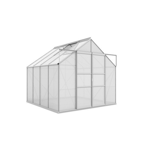 Mr. GARDENER Gewächshaus 6700/6 DT aus Polycarbonat, silberfarben, 6,7 m² - Bild 3