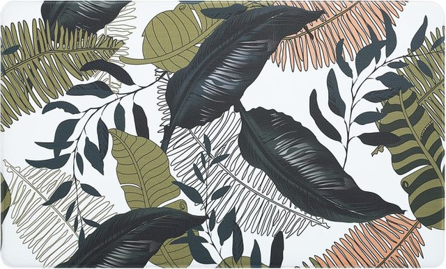 Küchenmatte Culina mehrfarbig mit botanischem Floral-Muster, rutschfest, B/T: 45 x 75 cm - Bild 1