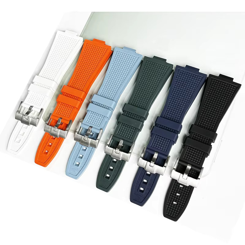 strapfreak Uhrenarmband Fluorkautschuk, 12 mm, Herren, konvex - Bild 2