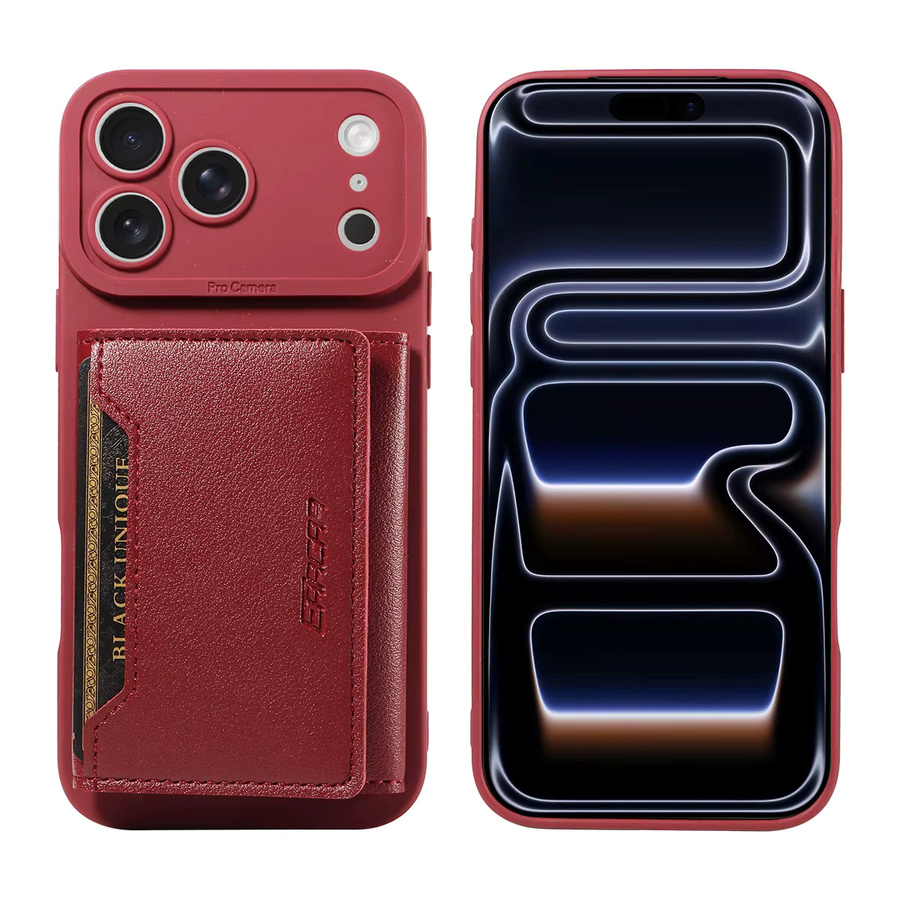 EAACAA Kunstleder-Handyhülle für iPhone mit Halterung und Mehrfach-Kartenfach, stoßfeste Schutzhülle - Bild 2