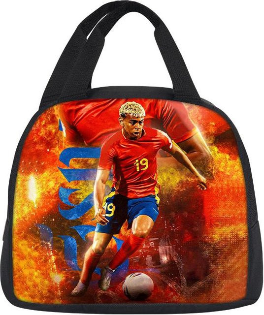 Isolierte Bento Essensbox Tasche von Fancy Style Studio in Mehrfarbig mit Fußballstar Motiv - Bild 1