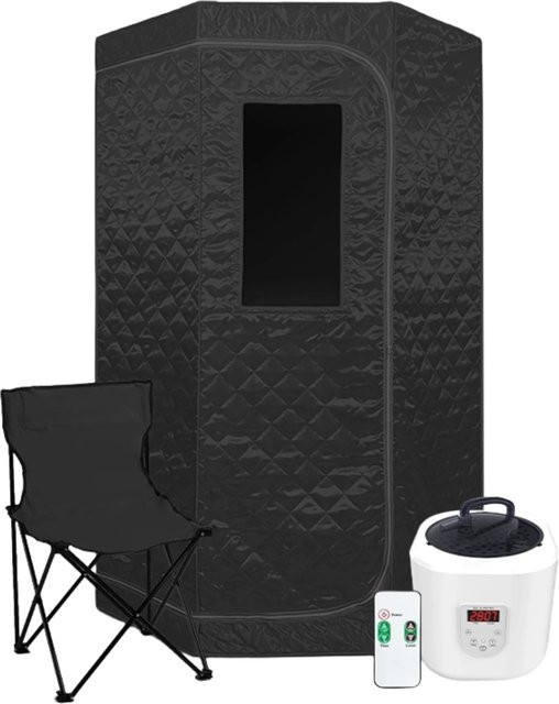 Sanotechnik Tragbare Dampfsauna in Schwarz, B/T/H: 90 x 90 x 190 cm - Bild 1