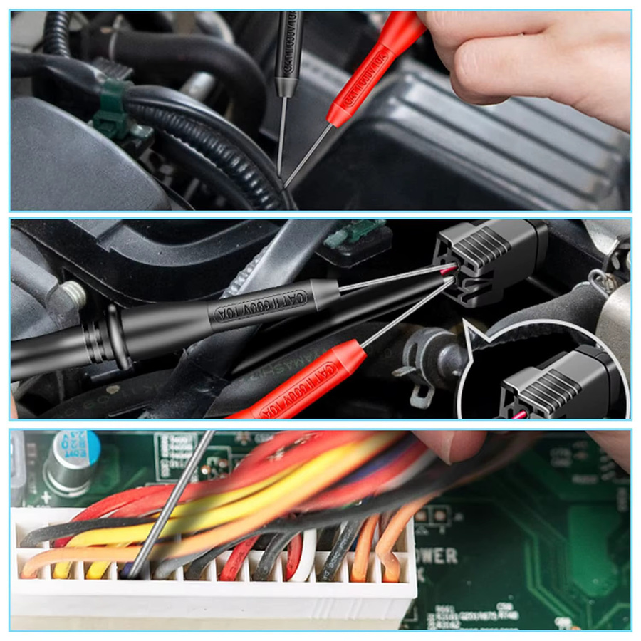 AOKIN 4er-Pack verlängerte Nadelprüfspitzen 2 mm für Multimeter, 600 V/10 A zerstörungsfreie Prüfspitzen für TL71 TL75 - Bild 5