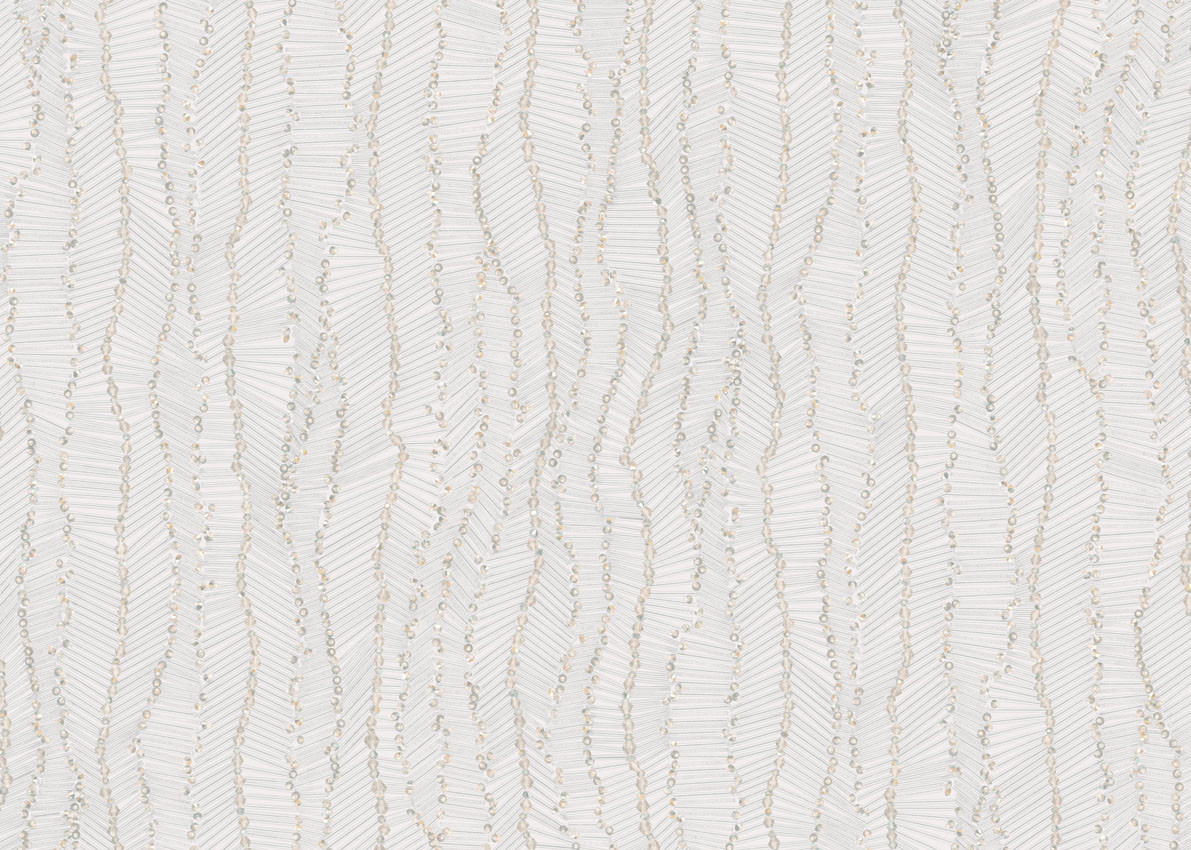Armani Casa Tapete Brera 9514 in Grau Silber und Weiß mit abstraktem Punktmuster aus Vinyl - Bild 1