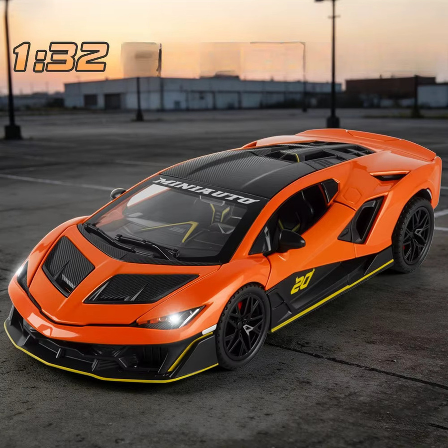 WELLY Fenomeno SuperVeloce SV Hypercar, Modellauto, 1:32, Metall, orange - Bild 1