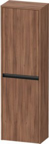 Duravit Halbhochschrank Ketho.2 in Nussbaum Natur mit 2 Türen und Glasfachböden, B/T/H: 40 x 24 x 132 cm - Bild 1