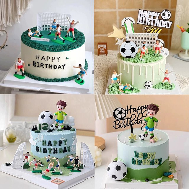 joy-enlife Fußball-Kuchenaufsatz, Fußball-Spieler-Thema, Kuchendekoration - Bild 1