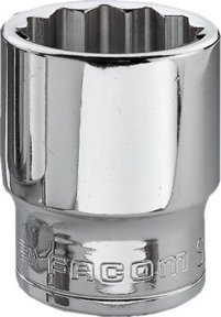 Facom Steckschlüssel 3/8 Zoll 12-Kant 18 mm in Silber - Bild 1