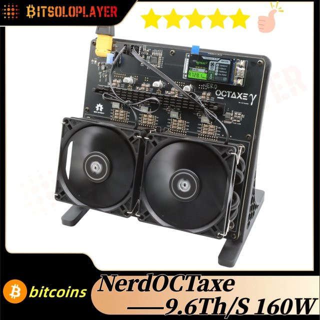 NerdOCTAxe Bitcoin Solo Miner Home Mini mit 9.6Th/s und 160W für SHA-256 Algorithmus in Schwarz - Bild 1