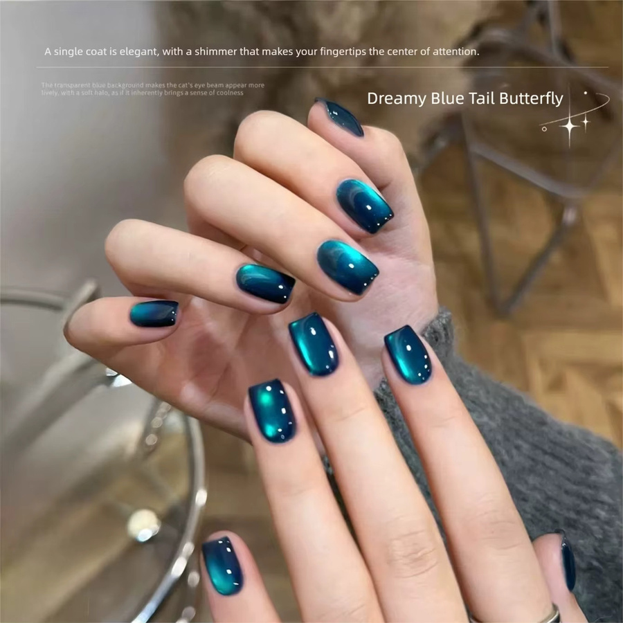 MIANEL Gel-Nagellack, Tiefblau, Glänzend, 10 ml - Bild 2