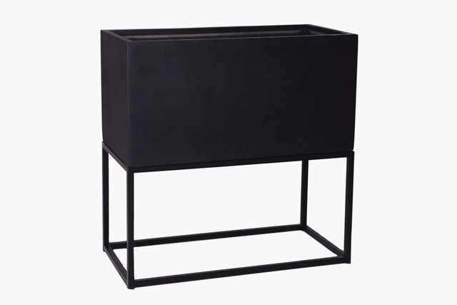 Vivanno Pflanztrog Maxi Up in Anthrazit aus Fiberglas und Stahlblech, B/T/H: 80 x 40 x 80 cm - Bild 1