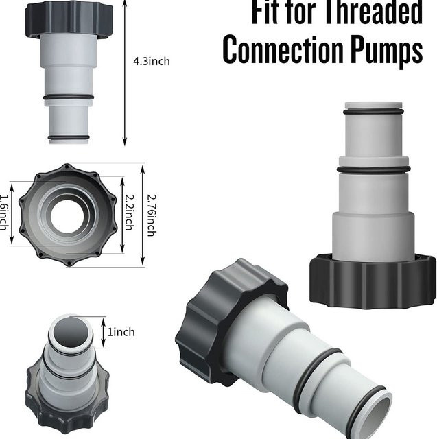 Intex ARU Pool-Schlauchadapter mit Gewindeanschluss für Filterpumpen mit 1500 bis 4000 Gallonen pro Stunde - Bild 1