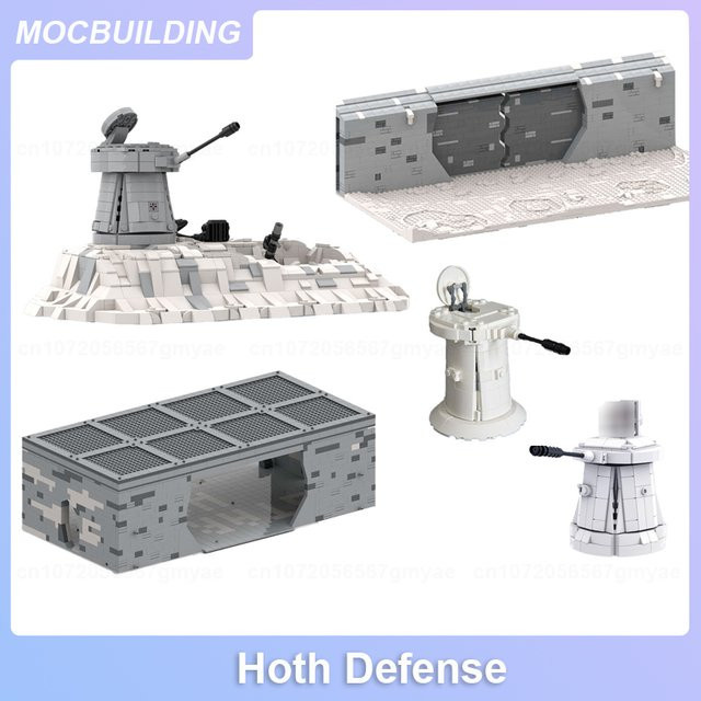 MOCBUILDING Hoth Defense DF.9 Turret Rebel Bunker Front Gate Bausteine 1261 Teile - Bild 1