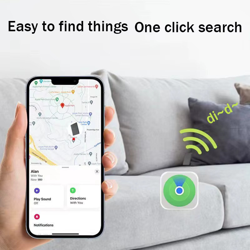 wesolvet Smart Tag Bluetooth Wallet Tracker für Apple Find My App in Blau oder Schwarz - Bild 2