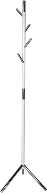 PROREGAL Minimalistischer Garderobenständer in Weiß mit 4 Aluminiumhaken, Höhe: 180 cm - Bild 1