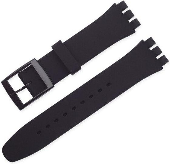 Ka Chen Muxi Uhrenarmband Silikon, 19 mm, Schwarz, Herren - Bild 1