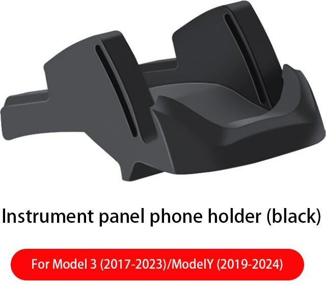 Tesla Model 3 Y Highland 2017-2025 Autotelefonhalter aus Flüssigsilikonkautschuk in Schwarz für die Lüftung des Armaturenbretts - Bild 1