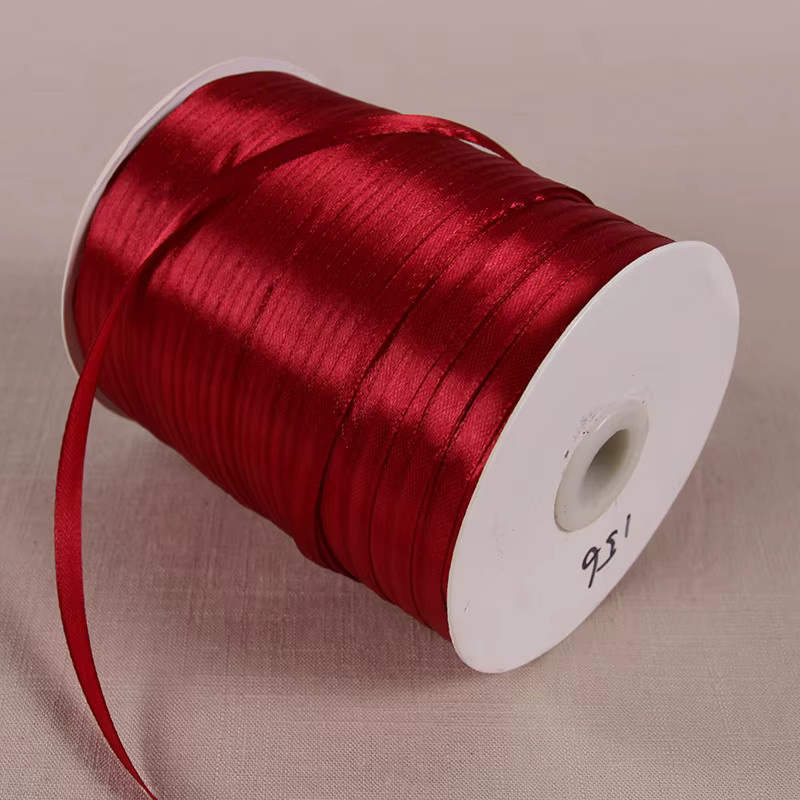 10 Rollen einseitiges Satinband in Rot, 24 Yards pro Rolle, ideal für Geschenkverpackungen, Nähen und Bastelarbeiten - Bild 5