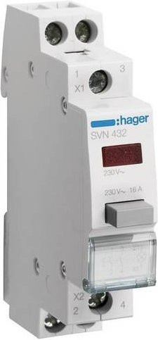 Hager Taster Rot 16A 230V SVN432 Druckknopfschalter - Bild 1