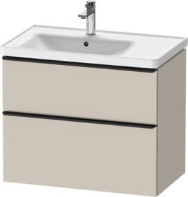 Duravit Waschtischunterschrank D-Neo Wandhängend in Weiß und Beige Matt, B/T/H: 78,4 x 45,2 x 62,5 cm - Bild 1