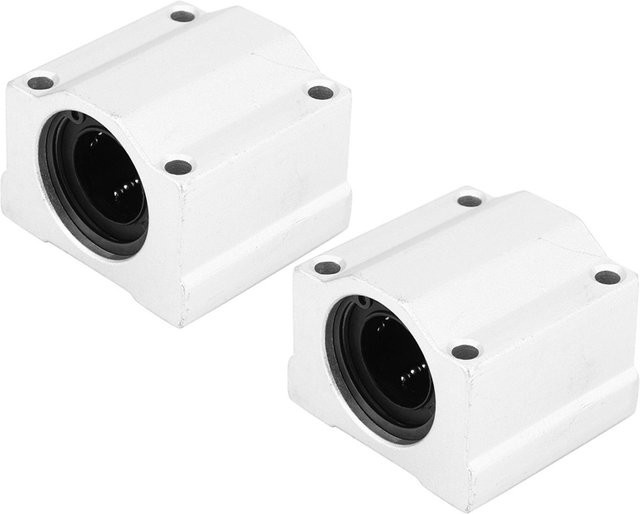 2 Stück SC20UU Lineare Bewegungs-Kugellager Gleitblock-Buchse aus Aluminium in Weiß - Bild 1