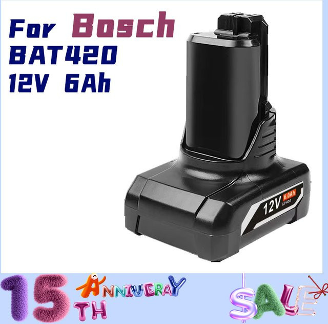 Bosch Li-Ion Ersatzakku 12V 6Ah in Schwarz für BAT420 12-Volt Max Lithium Power Tools - Bild 1