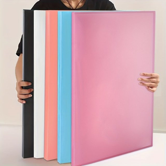 A2 Diamantmalerei Aufbewahrungsbuch mit 30 transparenten Beuteln für 60 Gemälde, doppelseitiger Organizer aus verdicktem PP-Kunststoff in Blau - Bild 1