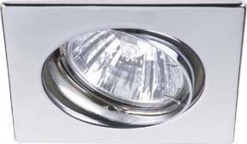 Brumberg Einbauleuchte GU10 50W quadratisch in Silber aus Metall mit Glas und transparentem Einsatz, verstellbar - Bild 1