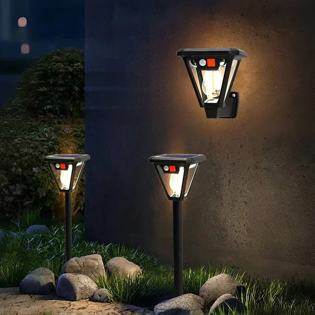 VENUSWING LED Solar-Wandleuchte mit Bewegungsmelder und integrierter LED für den Außenbereich - Bild 1