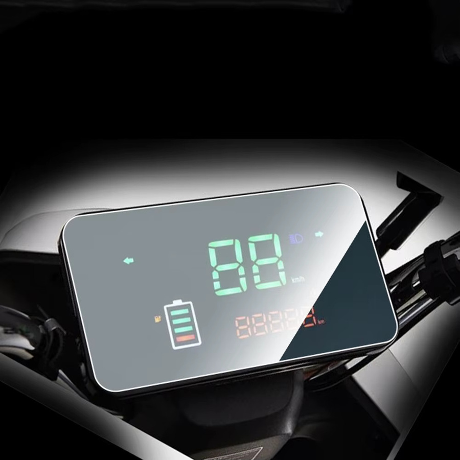 Digitaler Geschwindigkeitsmesser für Elektrofahrzeuge und Motorräder, 48–72 V, Schwarz - Bild 4