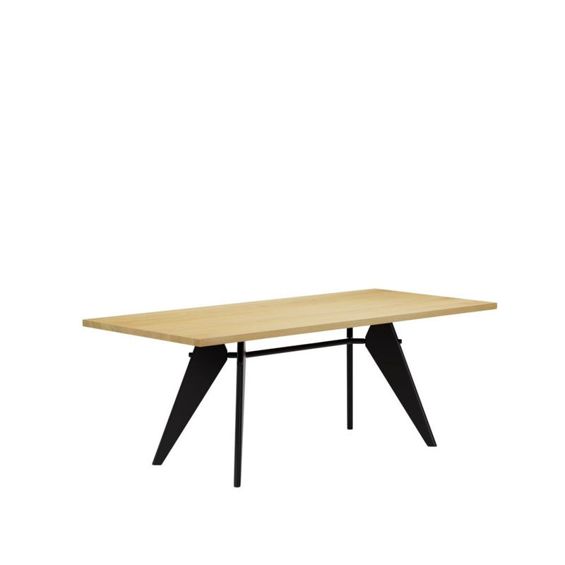 Vitra Em Table in Braun mit rechteckiger Form und Trestle-Gestell - Bild 2