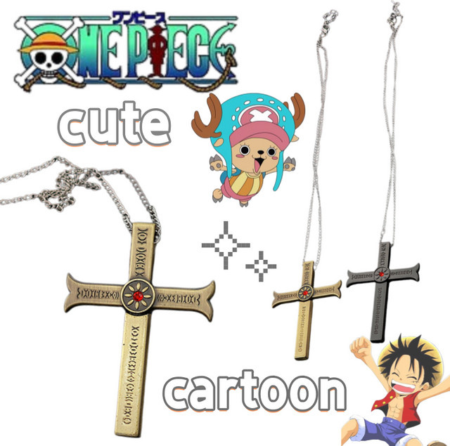 ONE PIECE Halskette, Dracule Mihawk, Anhänger, Unisex - Bild 1