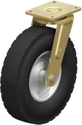 Blickle Lenkrolle LS-P 420K in Schwarz und Silber mit 415 mm Rad-Durchmesser und 525 kg Tragfähigkeit - Bild 1