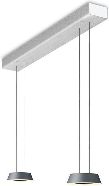 Oligo Glance 2-flammige LED-Pendelleuchte in Grau matt mit unsichtbarer Höhenverstellung und warmweißem Licht (2700K) - Bild 1