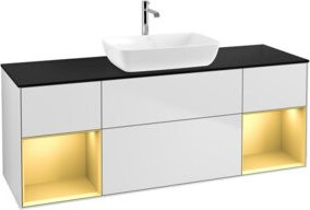 V&B Waschtischunterschrank Finion in Weiß lackiert, Breite: 160 cm - Bild 1