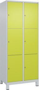 C+P Schließfachschrank Classic PLUS mit 2 Abteilen und Füßen in Viridingrün, H x B x T: 195 x 80 x 50 cm - Bild 1