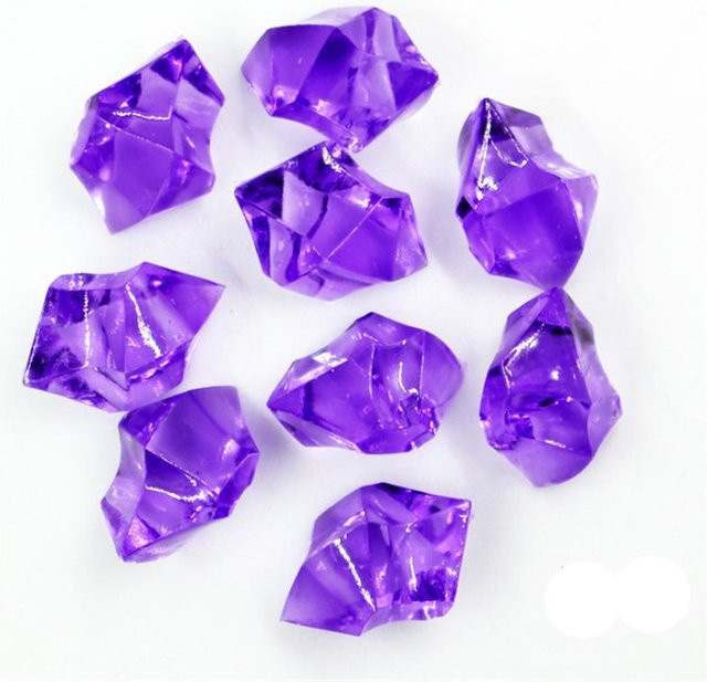Binchi Outdoor Product Schachfiguren, Acryl Kristall Diamant, 100 Stück, violett - Bild 1