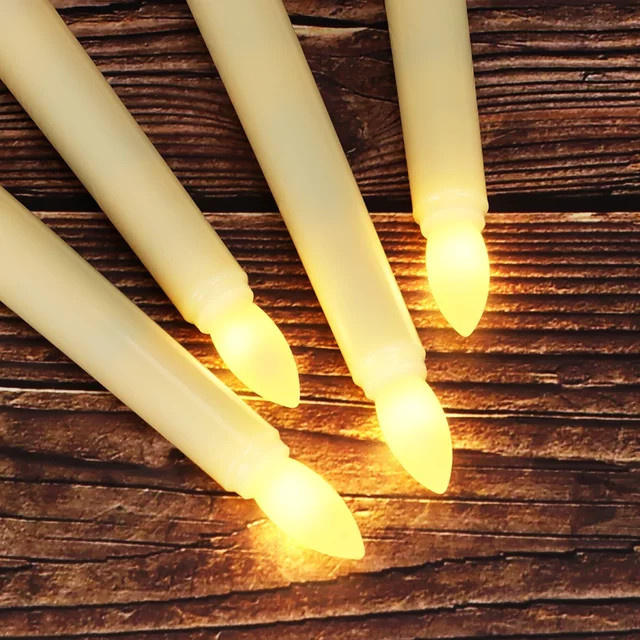 LED-Kerze FREEPOWER in Weiß mit Fernbedienung und Blinkeffekt als flammenlose Kegelkerze für Party, Hochzeit und Heimdekoration - Bild 1