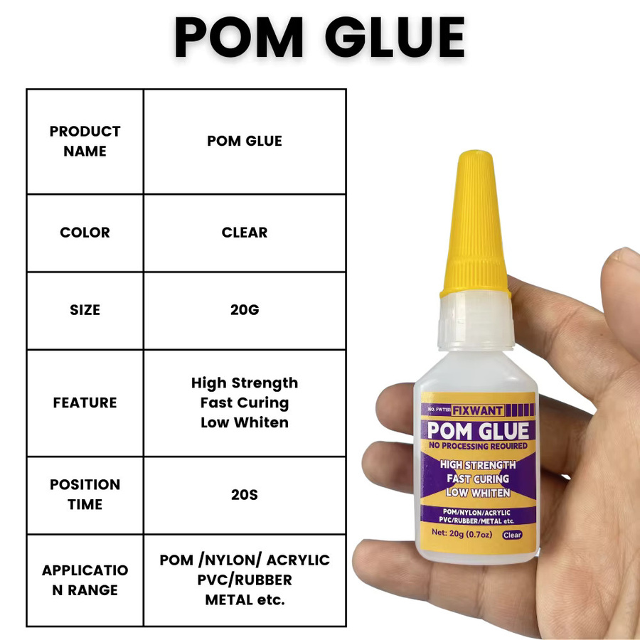 FIXWANT Sofort-Superkleber transparent für POM, Nylon, Acryl, PVC, Gummi und Metall, 20g - Bild 5