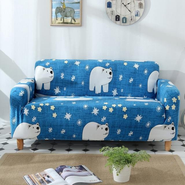 Housmife Elastischer Sofabezug mit Blumenmuster für Ecksofas und L-Form Sofas, Breite: 90-140 cm - Bild 1