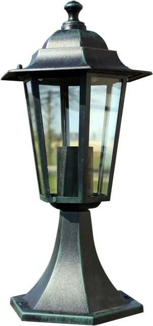 vidaXL Gartenlaterne aus Aluminium in Dunkelgrün und Schwarz mit E27 Fassung und IP44 Schutzklasse - Bild 1