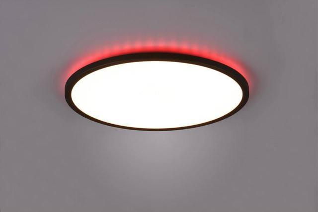 Reality LED-Deckenleuchte Aureo in Schwarz Matt aus Kunststoff, Höhe: 2,5 cm, Durchmesser: 40 cm - Bild 2
